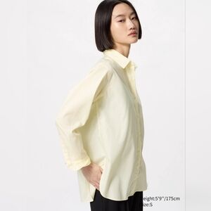 UNIQLO Cotton Yellow Button Up Shirt NWOT